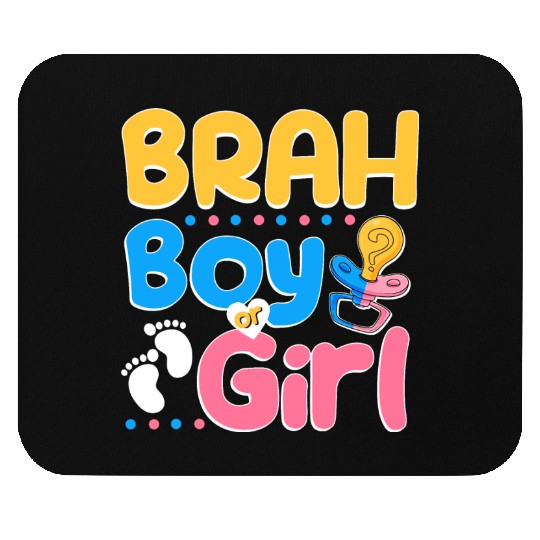 Pink or Blue Brah Loves You Best Brother Ever Big Mouse Pads