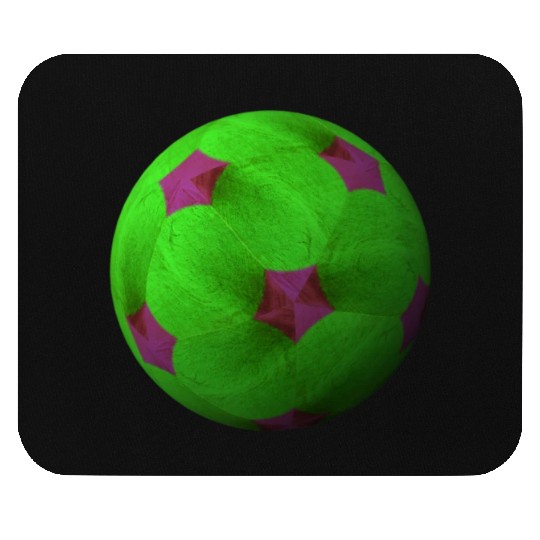 Neon Green 3D with Purple Connected Star Shapes Mouse Pads