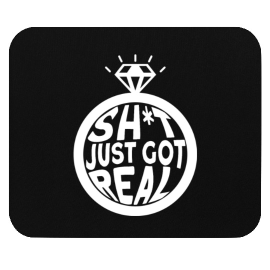 Sh*t Just Got Real - Bride Groom Matching Couple Mouse Pads