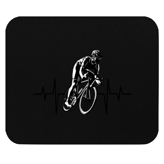 Cycling Heartbeat, Racing lover, Bicycle Line Bike Mouse Pads