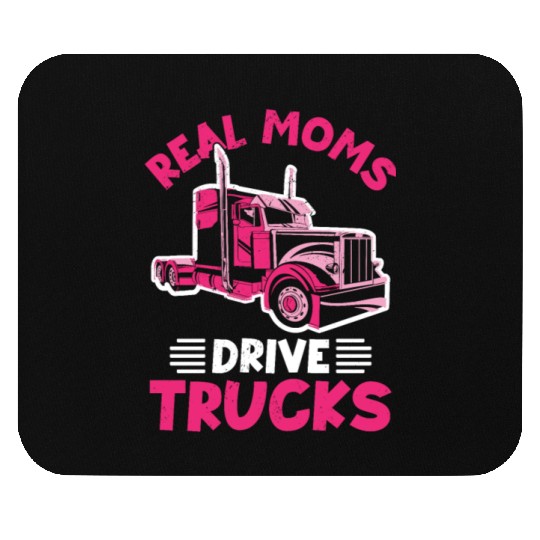 mom draving trucks Mouse Pads