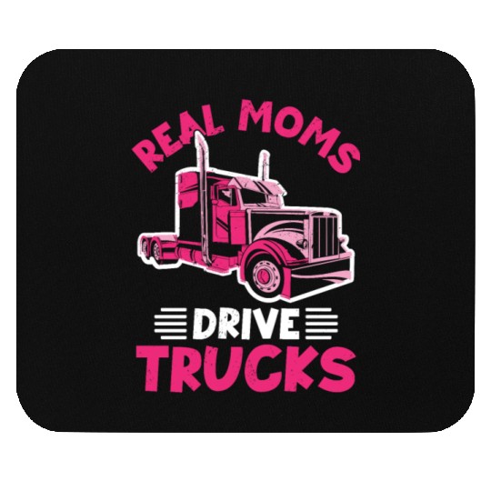 mom draving trucks Mouse Pads