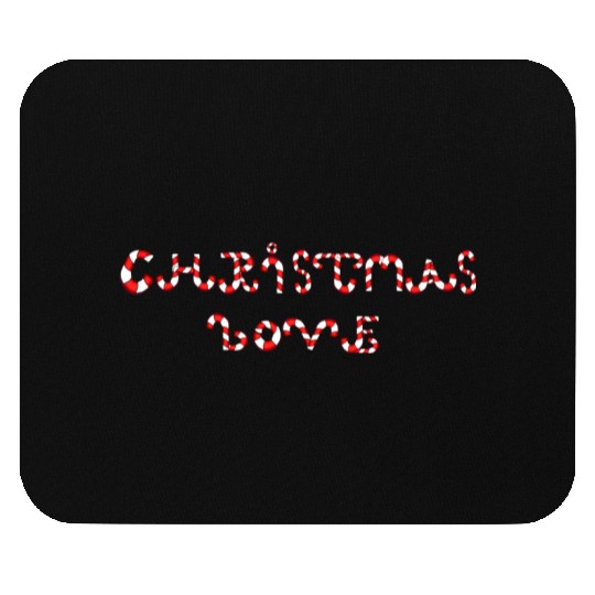 Christmas Love candy canes Mouse Pads