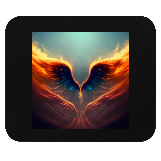 Mashup Epic Wallpaper Flaming Angel Wings Mouse Pads