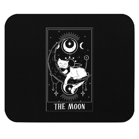 The Moon Tarot Card Funny Cat Tarot Card A Tarot Mouse Pads