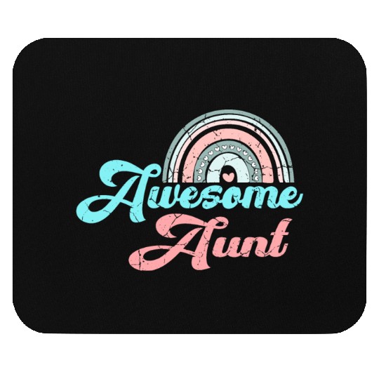 Awesome Aunt retro rainbow vintage Mouse Pads