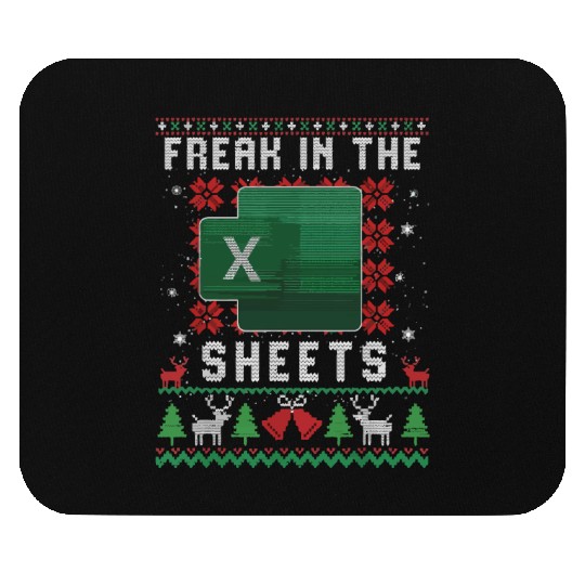 Freak In The Sheets Excel Ugly Christmas Sweater Mouse Pads