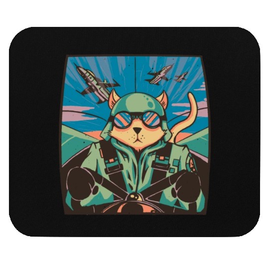 Fighter jet pilot-cat Fighter jet pilot-cat inspir Mouse Pads