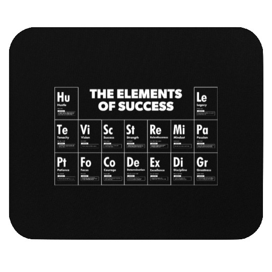 Elements Of Success Periodic Table, Gym, Hustle Mouse Pads