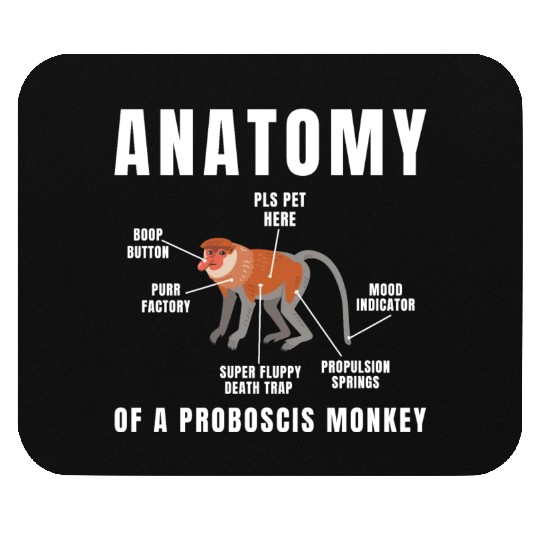 Anatomy Of A Proboscis Monkey, Funny Meme Animal Mouse Pads