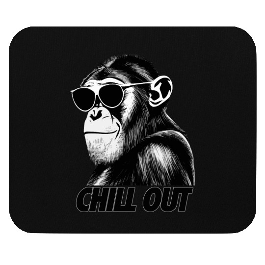 Chimpanzee chill out Mouse Pads