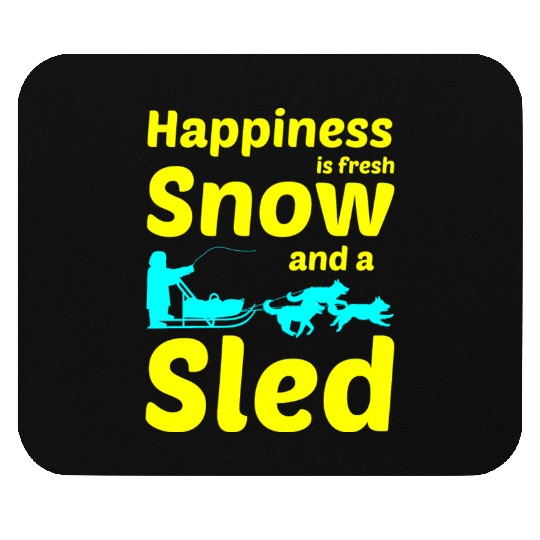 Husky Sledding Sled Dog Racing Alaskan Racers Mouse Pads
