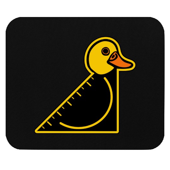 Funny Yellow Set Square Duck Mouse Pads