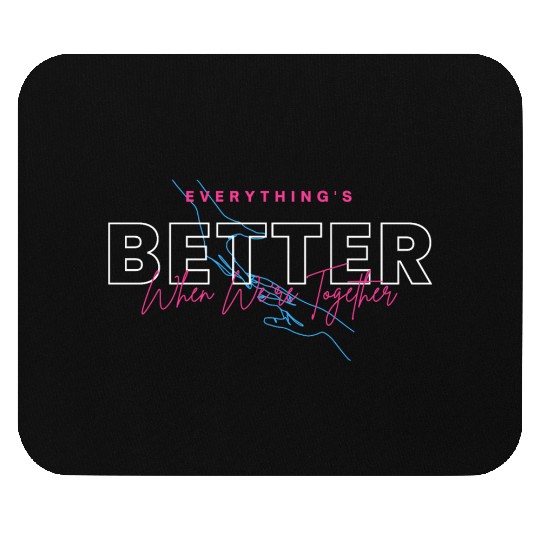 Black and Pink Simple Better Mouse Pads