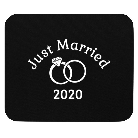Matching Couple Bride Groom Newlywed Just Married Mouse Pads