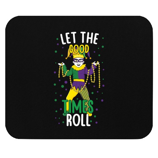 Jester Clown Festival Parade Beads Mardi Gras Mouse Pads