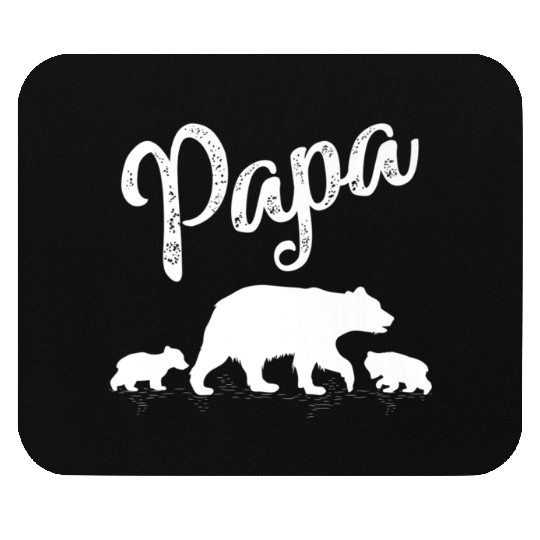 Papa Bear 2 Cub Bear Animal Lover Bear Fathers Day Mouse Pads