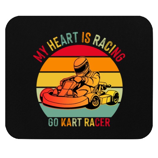 Vintage Kart Racing Go-Kart Racer Mouse Pads