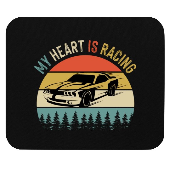 Fathers Day Retro Vintage Speedway Car Racing Mouse Pads
