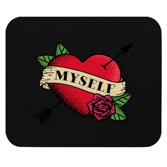 Heart Tattoo Love Myself Mouse Pads