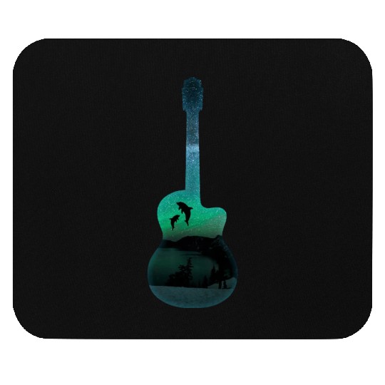 Guitar dolphins Mouse Pads