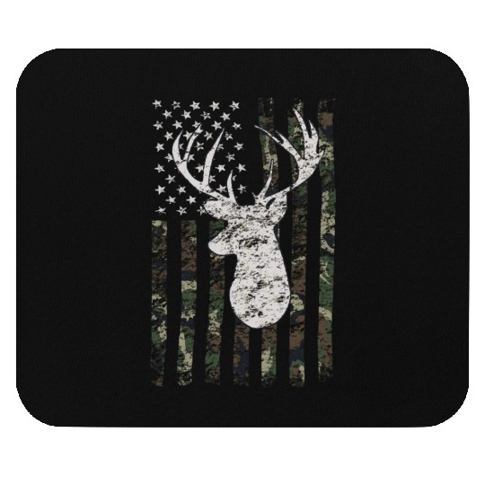 Buck Deer Hunting Camouflage Flag Hunter Mouse Pads