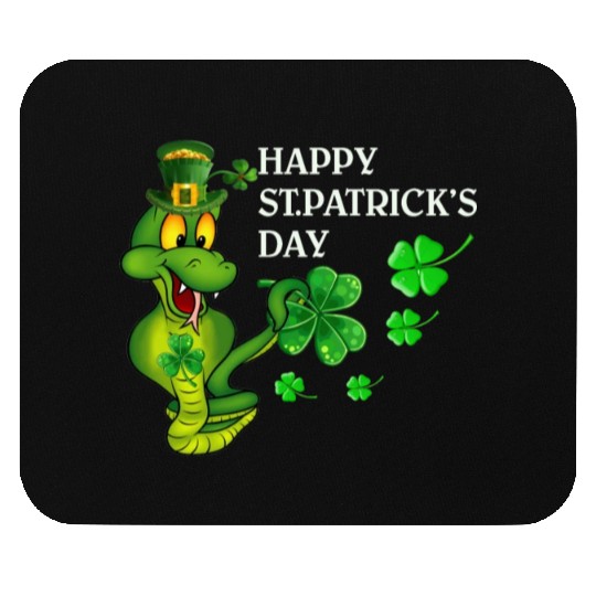 Happy St Patricks Day Snake Graphic Great Gift Mouse Pads