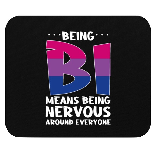 Being Bi Bisexual Pride Kawaii Cat Mouse Pads