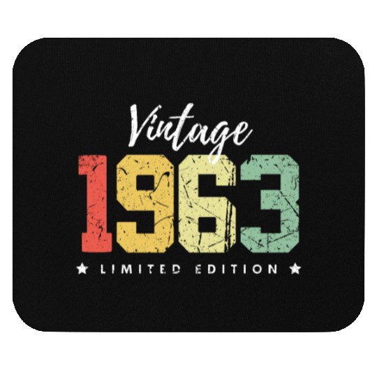60 Years Vintage 1963 Retro 60th Birthday Mouse Pads