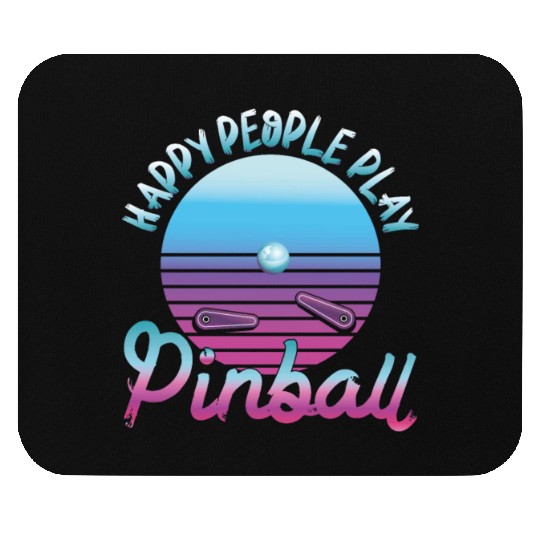 Happy People Play Pinball Retro 80s Mouse Pads