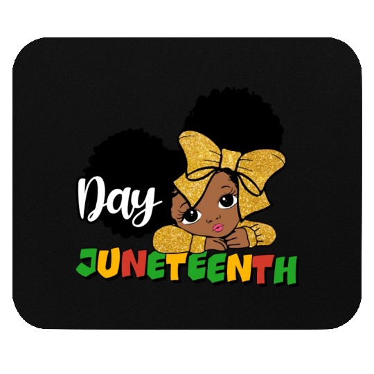 Juneteenth Day Celebration Afro Girl Mouse Pads