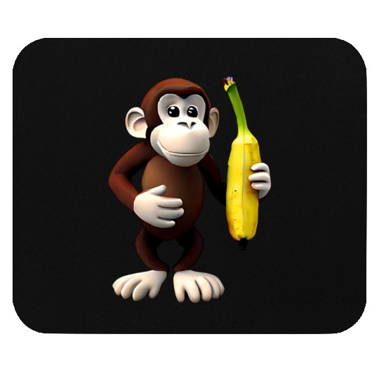 Banana monkey Mouse Pads