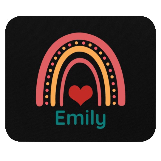 Emily Vintage Boho Rainbow Mouse Pads