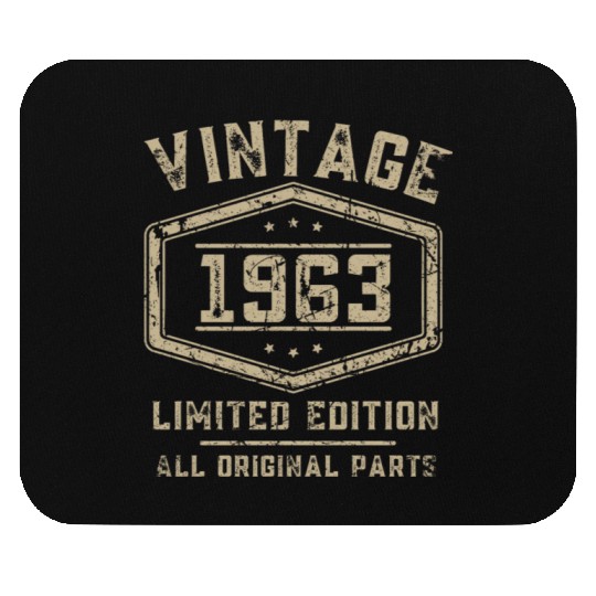 60 Years Vintage 1963 Retro 60th Birthday Mouse Pads