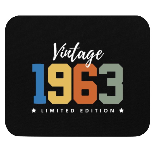 60 Years Vintage 1963 Retro 60th Birthday Mouse Pads