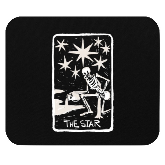 The Star Skeleton Skull Tarot Card Mouse Pads