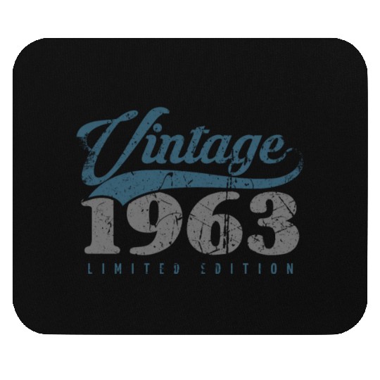 60 Years Vintage 1963 Retro 60th Birthday Mouse Pads