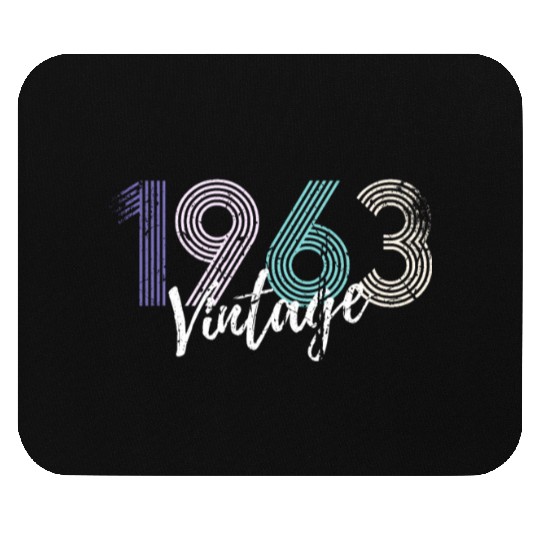 60 Years Vintage 1963 Retro 60th Birthday Mouse Pads