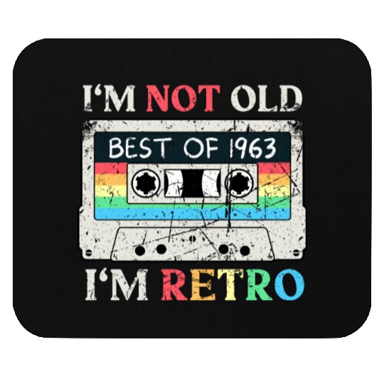 60 Years Vintage 1963 Retro 60th Birthday Mouse Pads