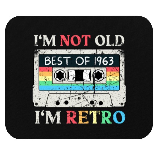 60 Years Vintage 1963 Retro 60th Birthday Mouse Pads
