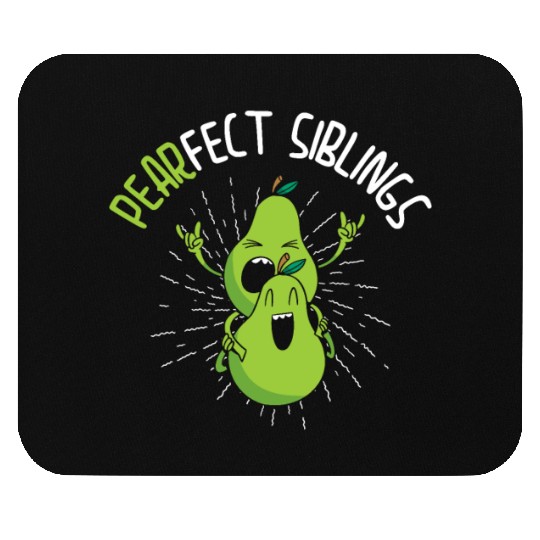 Siblings Pear Fruit Big Brother Sister Goals Mouse Pads