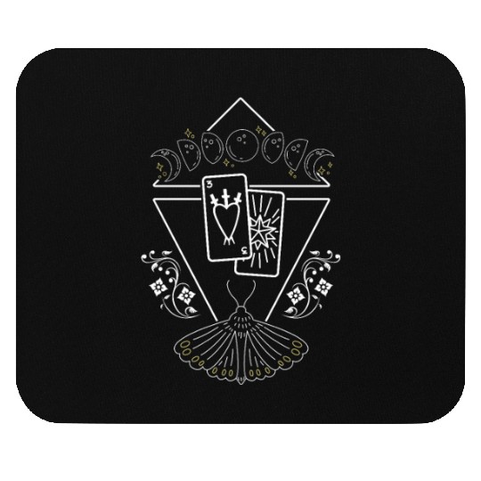 Occult Witchcraft Moth Tarot Cards Witch Gothic As Mouse Pads