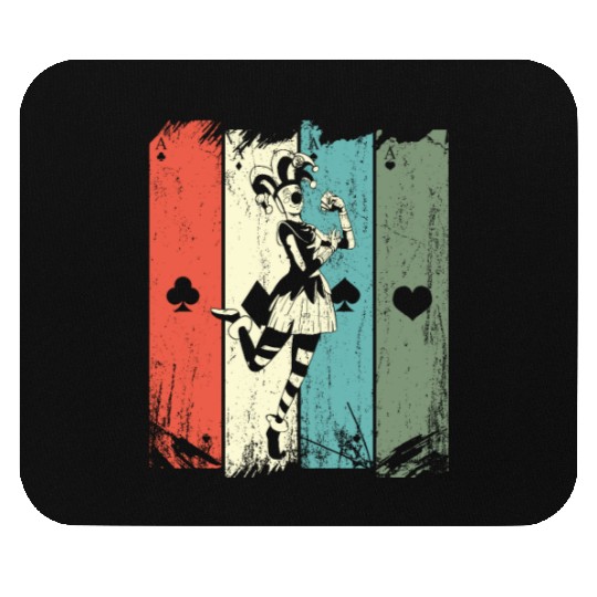 Vintage Casino Blackjack Gambling Clown Poker Card Mouse Pads