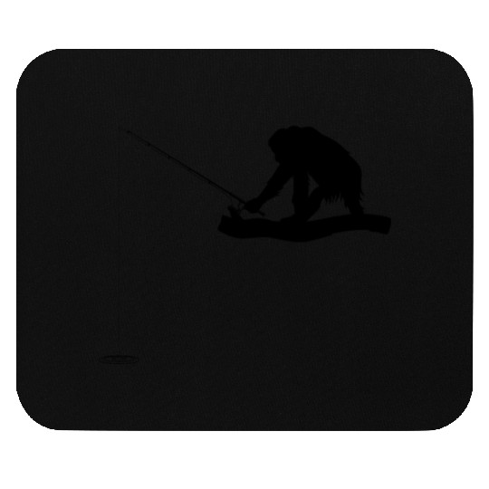 Fishing Monkey Orangutan Monkey Funny Monkey Mouse Pads