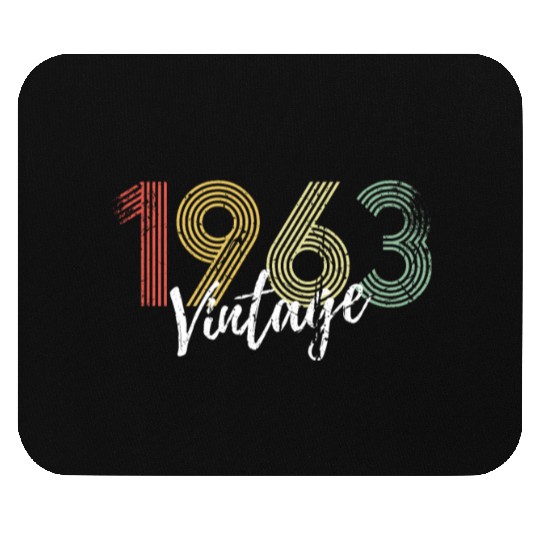 60 Years Vintage 1963 Retro 60th Birthday Mouse Pads