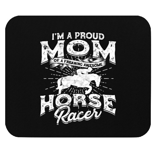 Horse Racing Mom Equestrian Horseback Horse Racer Mouse Pads