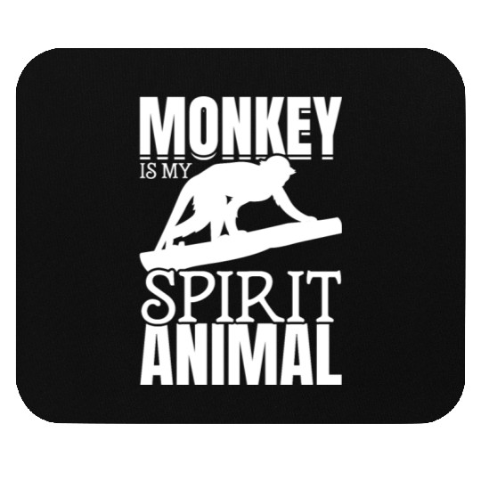 Monkey Is My Spirit Animal - Orangutan Monkey Love Mouse Pads