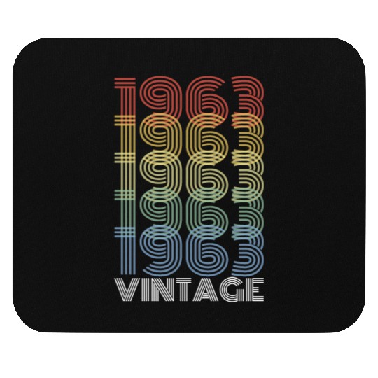 60 Years Vintage 1963 Retro 60th Birthday Mouse Pads