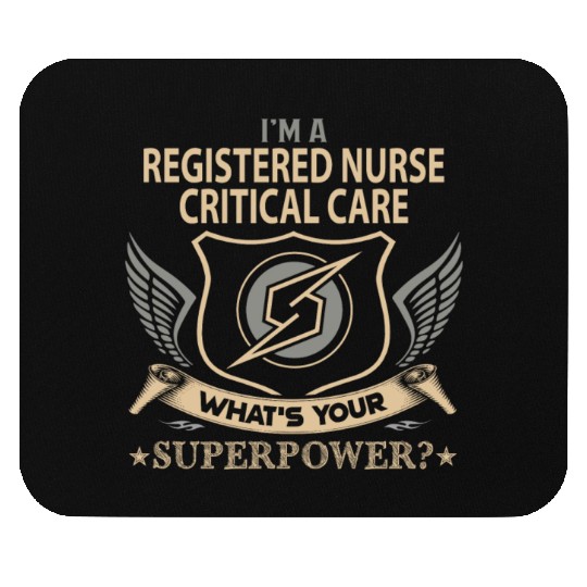 Registered Nurse Critical Care Mouse Pads - Superpowe
