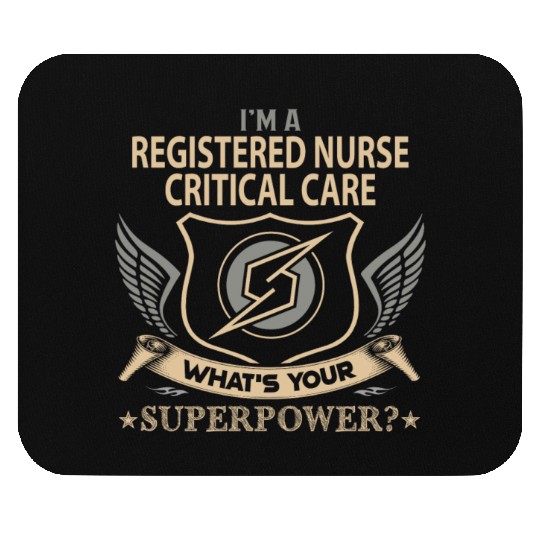 Registered Nurse Critical Care Mouse Pads - Superpowe
